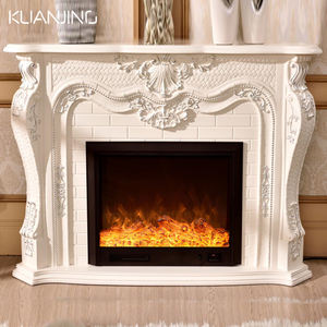 Kuanjing Eleganter Holzgeschnitzter Kamin im Modernen Stil Freistehend für Wohnzimmer Hotel Villa Fernbedienung OEM ODM - Product Image 4