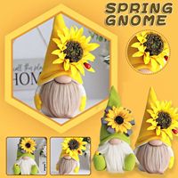 Décoration de fenêtre : Poupée sans visage, Nain, Vieil adorable, Gobelin tournesol pour le Festival des abeilles