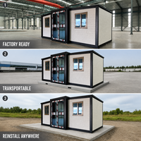 Rumah Tamu Peternakan Baja Modular Ekspansiabel 20ft dengan Kamar Mandi untuk Penginapan B&B di Pedesaan, Rumah Kontainer Prefabrikasi