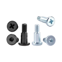 Vis à tête fraisée hexagonale à émbout conique, zinguée noir, grade OEM 8.8, avec embase Phillips, pour machines