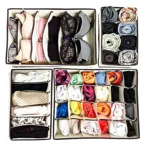 Clothes Divider Knitting Underwear Undergarment Foldable Non Woven Large Capacity Storage Bag Closet Organizer
