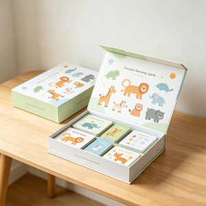 Cartes flash en papier sur les animaux, cartes éducatives précoce pour la reconnaissance des animaux, jouets Montessori pour bébés et enfants en bas âge - Product Image 3