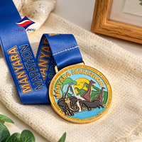 LZY 20 Jahre Maßgefertigte Weiche Emaille Druckguss Zinklegierung Sportmedaillen Marathon Schwimmen Fußball Taekwondo Medaillen Mit Band