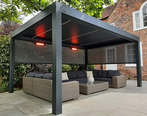 Pérgola Bioclimática de Aluminio para Jardín Exterior, Patio Trasero, Toldo con Rejillas, Gazebo, Pérgola de Aluminio - Product Image 3