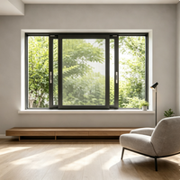 Fenêtres coulissantes en aluminium à double vitrage, design moderne en alliage d'aluminium, insonorisées, résistantes aux ouragans, isolation thermique