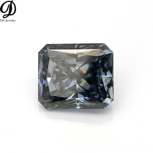 Radien cut-diamante sintético vvs, moissanita, gris oscuro - Product Image 1