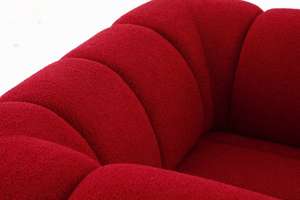 Sofá de sala de estar, mueble moderno de tela, intermedio, midcentury - Product Image 6