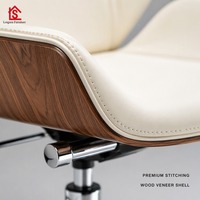 Chaise de bureau ergonomique de style nordique avec support dorsal confortable, chaise d'ordinateur pour la maison, le bureau, la salle de conférence, chaise de patron