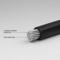 Fil d'aluminium gainé de PVC, conducteur torsadé à 1 âme, câble électrique pour câblage domestique, éclairage et alimentation électrique