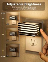 Veilleuse LOHAS mini 3000K carrée, éclairage doux et décoratif, à brancher, pour chambre, salle de bain, couloir