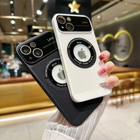 Coque de téléphone givrée avec protection magnétique intégrale de l'objectif et logo visible pour iPhone 13 14 15 16 17 18 Pro Max – Fournisseur d'origine