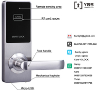 Nouvelle conception de serrure de porte électronique intelligente sans clé RFID pour chambre d'hôtel, étanche, avec système de sécurité
