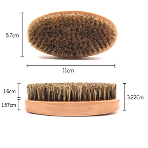 Brosse à barbe en bois pour hommes, poils <span class=keywords><strong>de</strong></span> sanglier doux et dur, <span class=keywords><strong>de</strong></span> haute qualité, pour <span class=keywords><strong>coiffeur</strong></span>, courbe 360, poils <span class=keywords><strong>de</strong></span> sanglier - Product Image 6