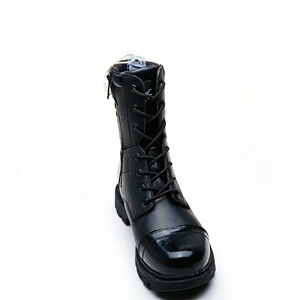 Stivali al Ginocchio di Alta Qualità in Pelle Corretta e PU Impermeabile da 8 Pollici con Chiusura ZIP e Suola in PU+Gomma - Product Image 2