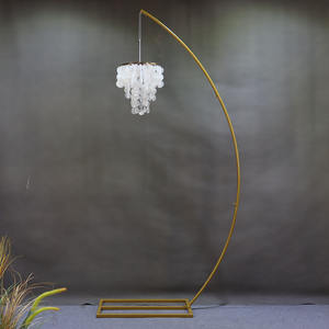 Nuovo arco nuziale di alta qualità in ferro battuto con ciondolo ad arco stradale per matrimonio con stelo decorativo per lampada in acrilico - Product Image 6