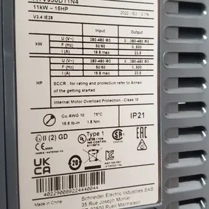 Nuevo Variador de Velocidad Original Schneider ATV340D11N4 Altivar Machine ATV340 11kW de Alta Resistencia 400V Trifásico Ethernet - Product Image 3