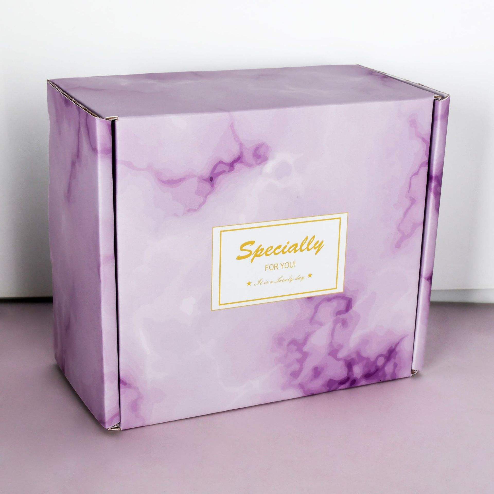 Purple Marbling Aircraft Box 19*16.5 * 9.5cm