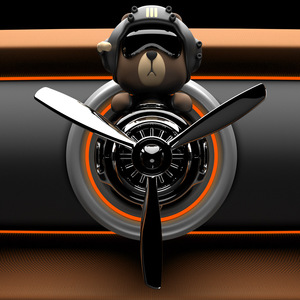 Cartoon Bear Airplane <b>Car</b> Air Freshener Headshake 3rd Generation Air Vent <b>Clip</b> Plastic Decorative Fragrance No Electricity - Product Image 6