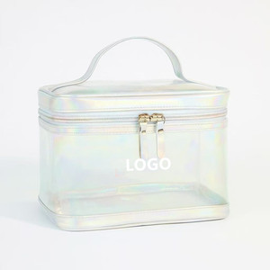 Designer <strong>Make</strong> <strong>up</strong> Pouch Cosmetic Foldable Embroidery Makeup <strong>Trolly</strong> Black Custom Clear Pvc Toiletry Bag - Product Image 1