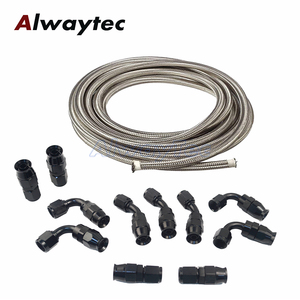 <span class=keywords><strong>E85</strong></span> AN6 Raccord droit en PTFE pour tuyaux en acier inoxydable tressé AN6 PTFE Kit de conduite de carburant - Product Image 1
