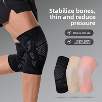 Genouillères de sport tricotées, compression élastique, respirantes, en nylon, pour le basketball, la course à pied, le volley-ball, l'entraînement