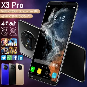 Hot Selling X3 Pro 16MP+32MP Endnotex9 12GB+512GB 5 Inch full Display Android 10.0 Mobile Cell Smart phone