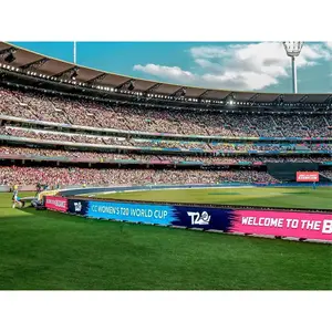 Layar Led pagar stadion tahan air luar ruangan layar Display Led skor lapangan sepak bola pertandingan basket untuk Stadion