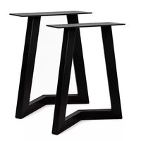 Pieds de table industriels en fer noir en forme de V pour tables à manger et tables basses DIY – Robustes et faciles à installer