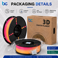 Filament PETG Soie Arc-en-ciel Becreative OEM 1,75 mm 1 kg Brillant Dégradé de Couleurs pour Imprimante 3D Haute Résistance Moulage Vente en Gros