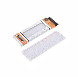 Planche à pain PCB sans soudure Test Develop DIY 830 points MB102 en ABS, compatible avec les fils <span class=keywords><strong>de</strong></span> 20 à 29 AWG, avec support auto-adhésif - Product Image 1