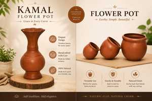 Natural Terracotta Flower <b>Pots</b> Handmade Clay Plant <b>Pots</b> Rustic Garden Planters with Drainage Hole <b>for</b> Succulents Flowers <b>Herbs</b> - Product Image 5