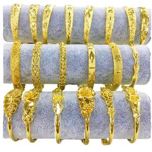 212 Xuping Jewelry Wholesale Dubai Chinese Wedding Bridal Pakistan Fashion <strong>Copper</strong> 24K Gold Plated Women <strong>Bangle</strong> - Product Image 1