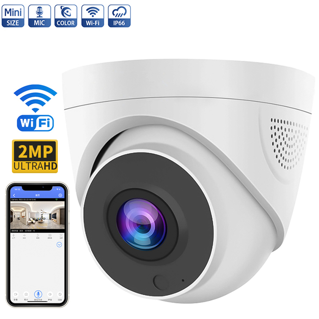 Hot Sale 2MP 1080P Dome Indoor Night Vision Surveillance Quick-to-install Home Conference Room IR Built-in Mic Eyeball Camera