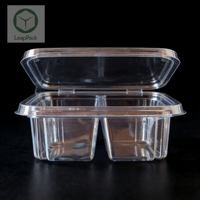 Contenitori Monouso in Plastica Trasparente con Coperchio a Cerniera, Antiappannamento, Ermetici, Rettangolari, per Hamburger, Pane e Alimenti Congelati