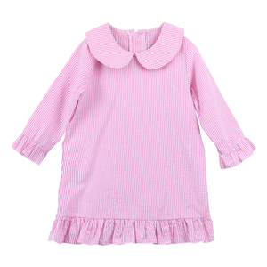 Chemises de nuit d'hiver pour enfants, <span class=keywords><strong>pas</strong></span> <span class=keywords><strong>cher</strong></span>, manches longues, couleur unie, jolie robe de nuit pour bébé, bonne qualité - Product Image 6