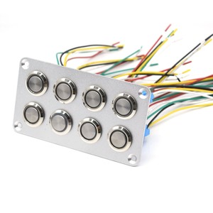 YH-DY-23-8 Metal frosted panel, 8-position metal button panel, 16A DC12V, aluminum oxide, button <b>switch</b> - Product Image 5