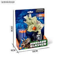 Pistolet à balles en forme de dinosaure Triceratops en plastique, jeu interactif puissant pour enfants, pour jeux en intérieur, vente en gros