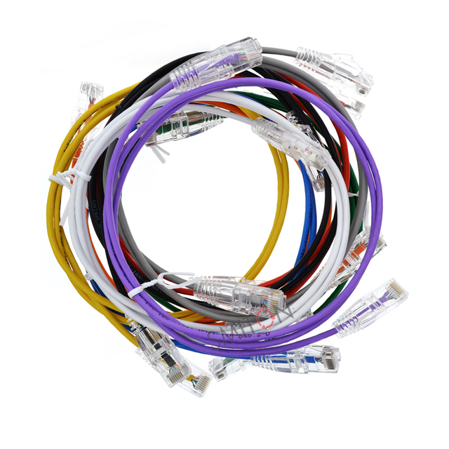 15cm 17cm 20cm 30cm 50cm 10-Gigabit Slim Cat6A Cat6 Ethernet Patch Cable