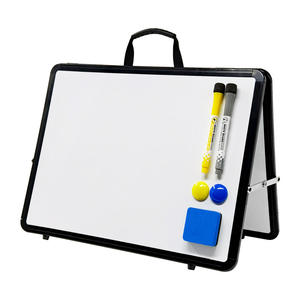 Tableau blanc effaçable à sec miniature double face portable, tableau magnétique pliable pour la maison ou le bureau - Product Image 3