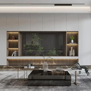 Unidad de pared moderna personalizada, soporte de TV, armario, estante de almacenamiento de madera para sala de estar, casa de campo y apartamento, muebles para el hogar - Product Image 6