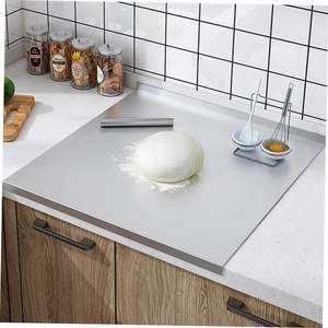 Tablas de Cortar de Acero Inoxidable, Tabla de Repostería, Tabla de Cortar de Acero Inoxidable con Borde para Encimera de Cocina - Product Image 6