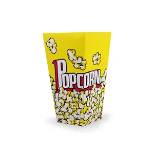 Custom 3D Nieuwe Fold Cover Gedrukt Rood En Wit Groothandel Popcorn Kip Papier Verpakking Dozen Emmers Bad Cup