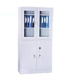 De la Oficina de la puerta de cristal armario de acero con Dimensión 4 de almacenamiento de metal de puerta de armario de gabine - Product Image 1