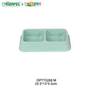 ORIENPET & OASISPET-Cuenco de bambú ecológico para mascotas, alimentador de perros al por mayor, cuenco doble, existencias listas OPT75288 M, productos para mascotas - Product Image 3