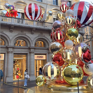 <span class=keywords><strong>Árbol</strong></span> <span class=keywords><strong>de</strong></span> <span class=keywords><strong>Navidad</strong></span> Creativo con Globos, Decoración Gigante con Espejos Brillantes, Exhibición Navideña <span class=keywords><strong>para</strong></span> Exteriores en Centros Comerciales y Plazas - Product Image 4