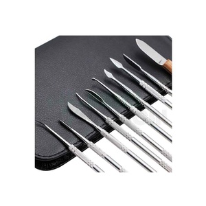 Kit d'outils de sculpture, spatule dentaire de haute qualité, couteau de plâtre, acier inoxydable, multi-usage à la cire de dents, 5 pièces - Product Image 3