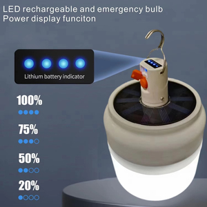 หลอดไฟ LED แบบพกพา รุ่น B10 ใช้ไฟ AC 85-265V DC 5000K CRI 90 วัสดุพลาสติก SMD ปุ่มควบคุมแบบแมนนวล แบตเตอรี่ในตัว ปรับความสว่างได้ - Product Image 4