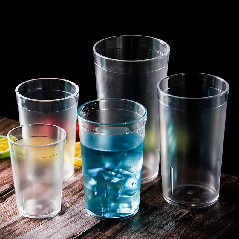 Promotional 200ml clear pp plastic juice water tumbler cups