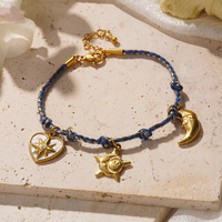 Ensemble collier et bracelet bohème pour femme, pendentif en acier inoxydable en forme de poisson corail et tortue de mer, avec perles