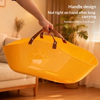 Nouvelle Litière Portable pour Chat Extra Large Anti-éclaboussures Pliable pour Voyage et Voiture Sac de Rangement pour Toilettes de Chat Petit Plateau Ouvert pour Chatons
